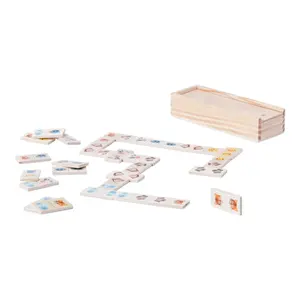 Jeu de dominos en bois, animaux, gadgets personnalisés - Product Image 1