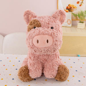 2026 baru lucu terlihat boneka babi Super lembut mainan mewah berat PP katun bordir teknik sempurna penghilang stres hadiah - Product Image 4