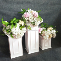 Décoration de mariage, colonne cylindrique carrée en PVC blanc, couleur blanche, expédition facile