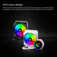 Nouvel arrivage Zeromaster : Ventilateur de refroidissement ATX 120 mm RGB/ARGB pour boîtier PC, dissipateur thermique en plastique pour processeur de jeu OEM