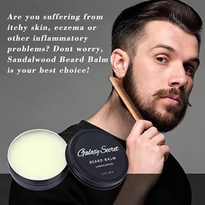 Set di Olio e <span class=keywords><strong>Balsamo</strong></span> <span class=keywords><strong>per</strong></span> Barba Biologici con Etichetta Privata e Cera <span class=keywords><strong>per</strong></span> <span class=keywords><strong>Capelli</strong></span> al Sandalo Senza Alcool Idratante <span class=keywords><strong>per</strong></span> Adulti 30ml 50g - Product Image 2