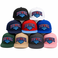 Casquette de baseball structurée à six panneaux avec broderie 3D personnalisée, visière plate, style streetwear, fabricant de casquettes OEM ODM sous marque privée