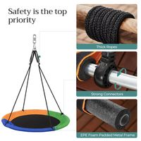 Ensemble de balançoire en métal certifié CE pour jardin intérieur/extérieur, patio, aire de jeux, équipement pour enfants, pour la maison, centre commercial
