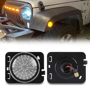 Luce LED di Segnalazione Laterale per Paraurti Anteriore Jeep Wrangler JK 2007-2015, Indicatore di Avvertimento Senza Errori, Accessorio Auto - Product Image 1