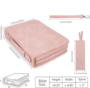 <span class=keywords><strong>เคส</strong></span>หนังพียูลายไบเบิ้ลพร้อมที่คั่นหนังสือไบเบิลอุปกรณ์การศึกษา - Product Image 3