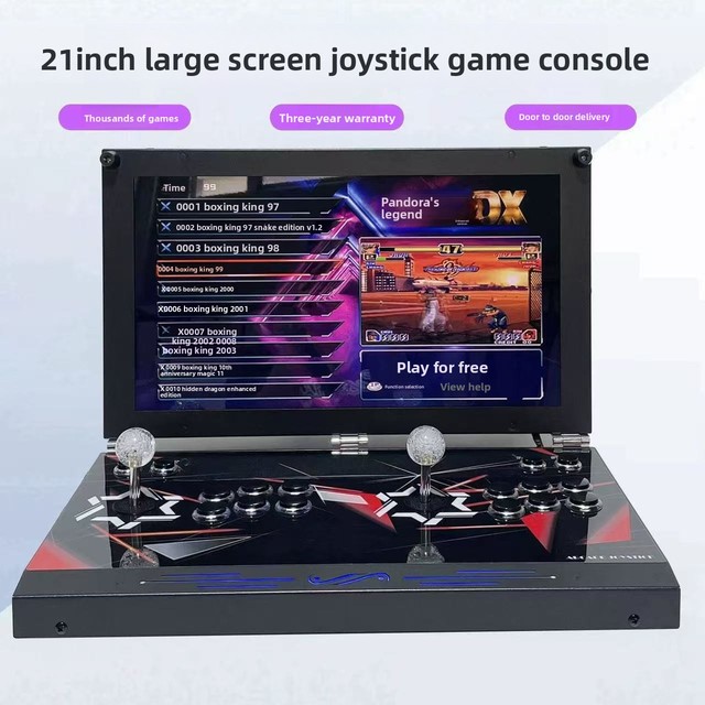HD 21-inch Portable Arcade Retro Joystick Fighting Game Console, Handheld, 110-240V