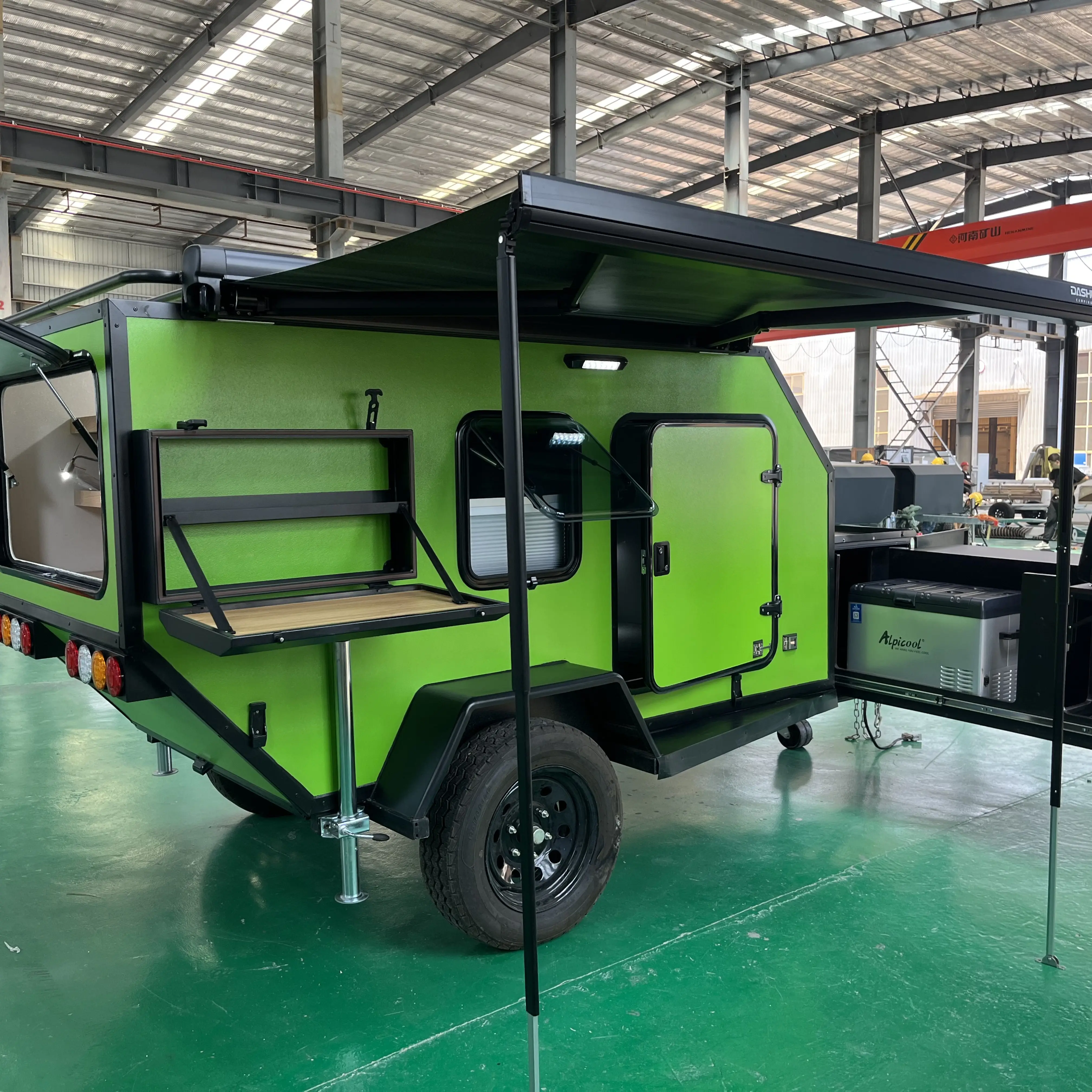 Australische Normen Camping Camper Trailer Camper Maatwerk Met Geluidssysteem Keuken Electrit Energie