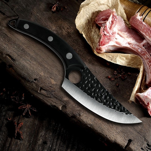 Cuchillo para deshuesar hecho a mano de 6 pulgadas, cuchillo de Chef serbio de acero inoxidable para carnicero, cuchillo de matanza para acampar - Product Image 5