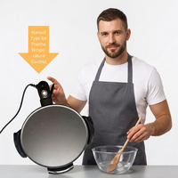 Grande poêle électrique multifonctionnelle pour injera de 47 cm, antiadhésive, 2000 W, avec commande de température réglable pour usage domestique
