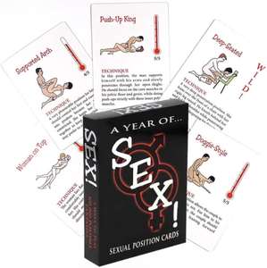 Individuell Bedruckte Wasserfeste Schwarze Spielkarten Schlafzimmer Flirt-Spiel <span class=keywords><strong>Sex</strong></span>-Stellungen Spielzeug für Paare Erwachsenen-Brettspiel - Product Image 3