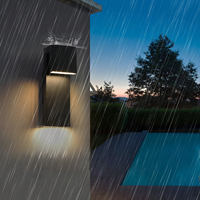 Applique murale LED 18W en aluminium, étanche IP65, à lumière blanc chaud, pour extérieur, jardin, maison et bureau, directement de l'usine