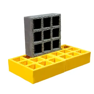 China frp molded grating price suppliers anti slip molded frp 1-1/2" thick with 1-1 grating