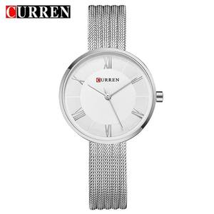 Montre-bracelet à quartz lumineuse CURREN 9020 pour femme, cadran simple à chiffres romains, en acier maillé, élégante et luxueuse, idéale comme cadeau - Product Image 6