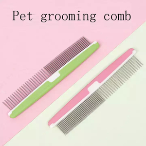Meilleure vente peigne de toilettage pour animaux de compagnie <span class=keywords><strong>chien</strong></span> assurance commerciale emballage sous blister outils de toilettage peignes à poux <span class=keywords><strong>brosse</strong></span> à cheveux en plastique pour animaux de compagnie - Product Image 6