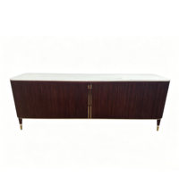 Meuble console en bois massif sur mesure de haute qualité, design mid-century, buffet moderne et élégant pour salon, meuble latéral pour téléviseur 65+ pouces