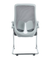 Chaise de bureau exécutive ergonomique contemporaine en tissu noir à prix d'usine, entièrement en maille, avec pieds en acier inoxydable