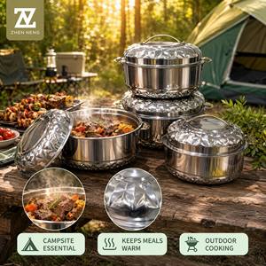 Juego de <span class=keywords><strong>Ollas</strong></span> de Acero Inoxidable Zhenneng, 6 Piezas, Juego de Utensilios de Cocina, Olla <span class=keywords><strong>para</strong></span> Guisos, Olla <span class=keywords><strong>para</strong></span> Sopa con Tapas, <span class=keywords><strong>para</strong></span> Cocina, Campamento, Fiestas - Product Image 3
