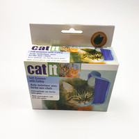 Brosse de toilettage double face pour chat, à fixer au mur ou au coin, brosse de massage douce, outil de toilettage en plastique, fournisseur de produits pour animaux de compagnie