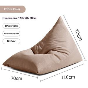 Pouf triangulaire en coton et lin, style minimaliste moderne, pour chambre, balcon, salon, gîte, petit et <span class=keywords><strong>mignon</strong></span>, pour une personne - Product Image 3