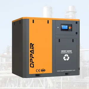 OPPAIR中国优秀低压工业110千瓦150马力无油螺杆式空气压缩机，适用于大工厂