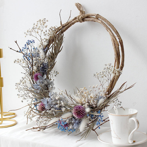 Guirlandes et plantes, vraies fleurs séchées colorées, demi-<span class=keywords><strong>couronne</strong></span> bohème - Product Image 6