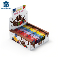 Présentoir de comptoir en carton portable pour magasin de produits alimentaires, présentoir personnalisé en carton, table pop-up, comptoir de magasin de détail, boîte de présentation de chocolat