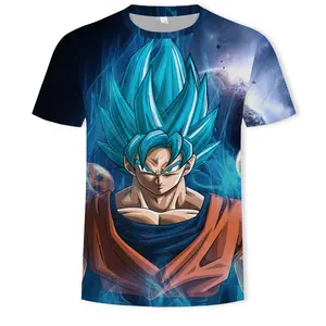 Camisetas personalizadas con diseño de dibujos animados para hombre, venta al por mayor de fábrica, impresión 3D, sublimación