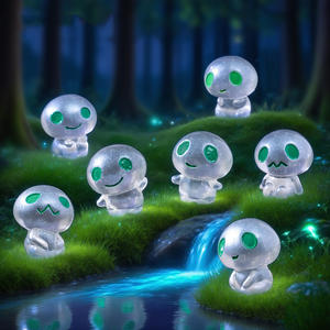 Bagliore in miniatura nel buio piccoli piccoli piccoli alieni figurina Mini figure aliene in resina artigianali per regali di riempitivi - Product Image 3