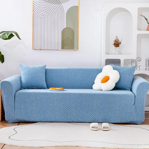 Funda de Sofá Elástica de Jacquard Tejido, Cobertura Total, para Sofá Modular, Antipolvo, Fibra de Poliéster 95%, Uso en Todas las Estaciones - Product Image 4