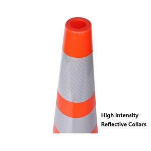 36 "Mềm PVC An Toàn Giao Thông Cone Cho Khu Vực Xây Dựng Với Đen Cao Su Cơ Sở 10 Lbs 2-5 Năm Hồng QIAO Được Linh Hoạt CN;ZHE - Product Image 4