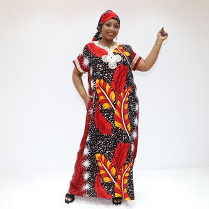 white christmas dresses 3pc Drawstring African Print Chiffon Kaftan top and Trouser Set