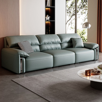 Canapé d'angle modulable en cuir synthétique au design italien moderne, avec structure en bois extensible WMJ