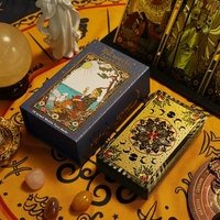 Cartas de Tarot Personalizadas con Lámina Dorada para Principiantes, Bronceadas, Ecológicas, de Plástico PVC, Resistentes al Agua, con Manual