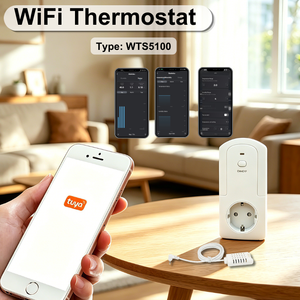Prise intelligente WiFi pour <span class=keywords><strong>thermostat</strong></span> domestique, prise AU, pour le chauffage du salon, économie d'énergie, matériau PC de haute qualité, fourniture d'usine - Product Image 3