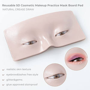 Tavola di Pratica per Trucco 5D Riutilizzabile all'Ingrosso, Tavola in Silicone per Pratica Trucco Occhi e Viso per Accademie di Bellezza - Product Image 2