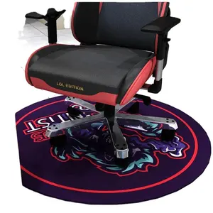 Juego de alfombrillas de silicona para silla, antideslizantes, redondas, para Barbero, Gaming, con Logo