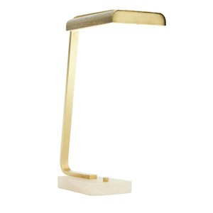 Lampe de bureau Art Déco moderne à base en bronze et marbre, forme arquée |   Éclairage Sculptural Biologique pour Hall d'Hôtel et Espaces de Travail Haut de Gamme - Product Image 5