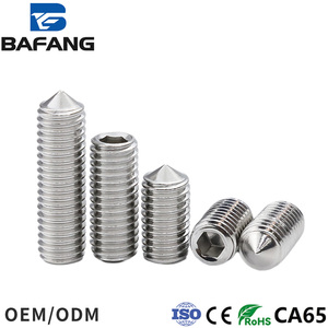 Nhà máy tại chỗ 304 thép không gỉ din913 Hex ổ cắm Bộ vít M2 M2.5 M3 M6 M8 M10 M20 Metric Grub vít - Product Image 2