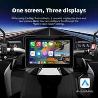 Tableau de bord externe Carplay Moto 7 pouces 4G avec diffusion en direct à distance, double caméra DVR et enregistrement en boucle