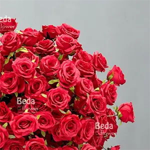 Beda DIY Flower Classic Red Rose Arrangement Silk Artificial Flower Valentine's Day Wedding Backdrop Party Event Arch