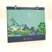 Calendrier mural de bureau personnalisé avec cadre photo, reliure spirale ou agrafée, impression quotidienne et mensuelle, en papier – Promotion