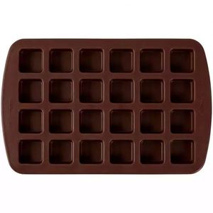 Moldes de Silicona para Cuadrados de Brownie de 24 Cavidades, Herramientas para Hornear Pasteles de Chocolate Más Vendidas - Product Image 1