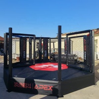 Octogone de boxe MMA standard international surélevé de 13 pieds pour entraînement en salle et ring UFC