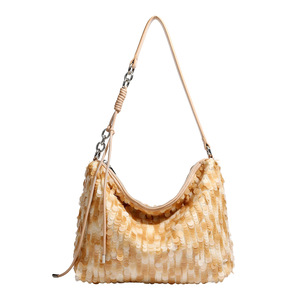 Pochette <span class=keywords><strong>de</strong></span> <span class=keywords><strong>soirée</strong></span> en PVC à sequins faite main au design unique avec doublure en polyester pour femme, sac polyvalent à fermeture éclair à porter sous le bras, collection été 2026 - Product Image 6