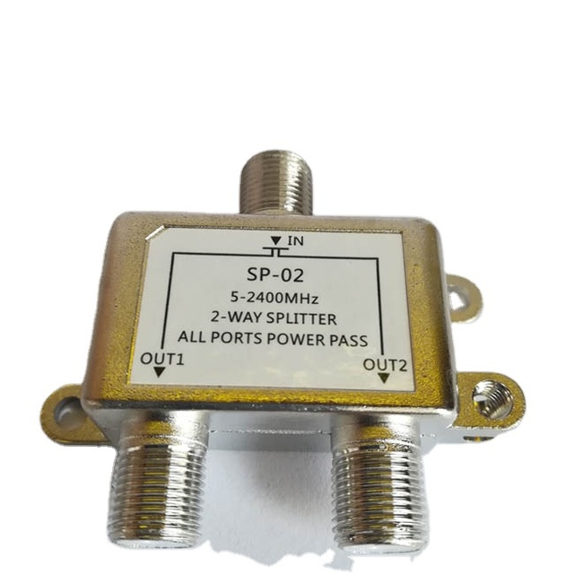 Indoor 2 Way Tv Satellite Splitter for Cable with Low Insertion Loss