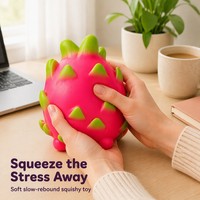 Dragon Fruit Pitaya Squishy TPR Anti-stress Blocs de construction Fidget en argile faits à la main Parfumés Cadeau Modèle Smiley Face Bun Zhejiang