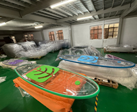 Planche de Stand Up Paddle (SUP) transparente en PC à prix d'usine, légère, avec éclairage LED coloré