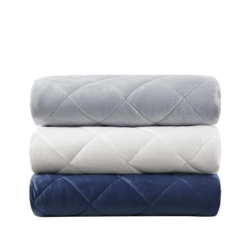 HOME Weighted Blanket 25ポンド、60 "× 80" Heavy Blanket 100% Cotton MaterialとGlass Beads毛布セット