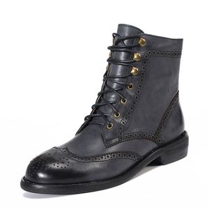 Premium Quality Women's Wide Fit Full Grain Leather Riding Boots Handcrafted Retro Genuine Leather Fleece Lined Ankle Boots - Product Image 6