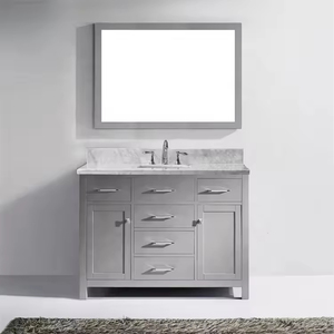 Kabinet penyimpanan perabot mandi lemari desain kamar mandi Modern Set rias mewah kustom kelas tinggi gaya Amerika <span class=keywords><strong>2025</strong></span> - Product Image 5